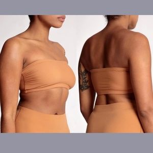 NEW Nubian Skin [ Small ] Naked Bandeau Bra in Cafe‎ au Lait